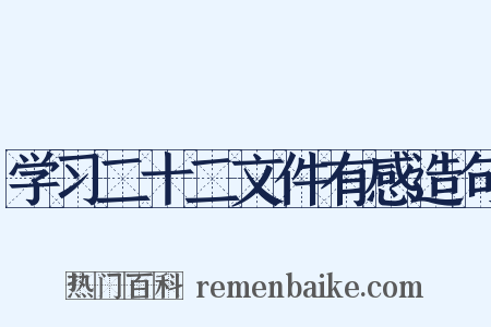 学习二十二文件有感造句是什么意思的图片